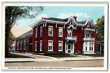 c1930's Thursday Morning Club And Walker Hall Great Barrington MA Postcard picture