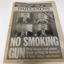 1998 SEPT 22 NEW YORK DAILY NEWS - NO SMOKING GUN BILL CLINTON VIDEO   picture
