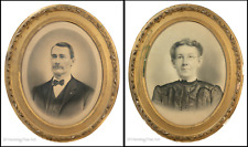 Beautiful Antique Victorian Husband and Wife Portrait Enhanced Photograph, Fine picture