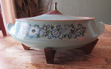 Rare Vintage 1968 “Azura” By Taylor Smith & Taylor Oval Casserole Dish and Stand picture