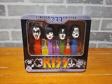 2012 KISS PEZ Limited Edition 4pc Pez Candy Dispensers In Sealed Metal Tin Can, picture
