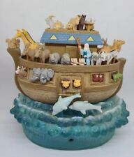 Noah's Ark Motion Musical Moving Ark Figurine Animals Battery Tested Works picture