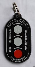 Vintage Operation Redblock Key Chain Fob Railroad Safety picture