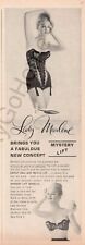 Lady Marlene Brassiere Mystery Lift Lingerie Strapless Black Print Ad 1961 picture