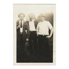 Vintage Snapshot Photo Three Dapper Men 1920s picture