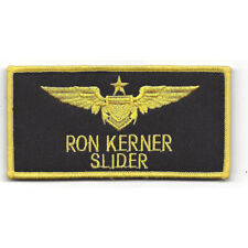 Aviation Pilot Black Wings Slider Patch Hook And Loop picture
