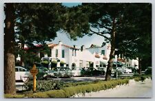 Postcard CA Carmel Picturesque Ocean Avenue Shops Classic Cars UNP A11 picture