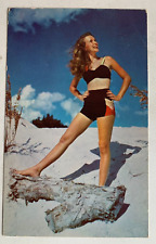 c 1950s PA Postcard Erie Pennsylvania Peninsula State Park Pretty Woman Swimsuit picture