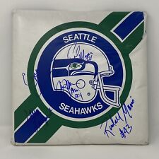 Seattle Seahawks Retro Seat Cushion Signed By Steve Largent Jim Zorn & Others picture