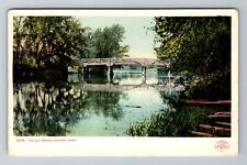 Concord, MA-Massachusetts, The Old Bridge Concord River , Vintage Postcard picture