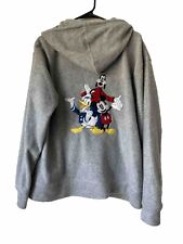 Vintage Disney Parks Full Zip Sweater Size L Fleece Jacket Mickey Embroidered picture