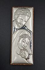 Italian Valenti & Co Hand Made Sterling Silver Icon Small Plaque Virgin Mary  picture