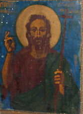 Vintage hand painted oil painting icon Jesus Christ picture
