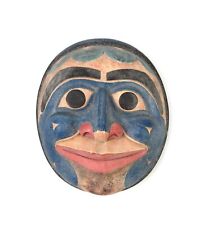 Vintage Bella Coola Pacific Northwest Hand Carved Wood Tribal Shaman Mask picture