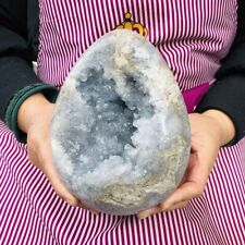 3530G Natural Beautiful Blue Celestite Crystal Geode Cave Mineral Specimen 168 picture