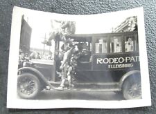 1920s Original Black & White Photo Ellensburg RODEO Parade Bus Cowboys Indians picture