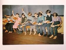 Amish Children At School Pennsylvania Dutch Postcard picture