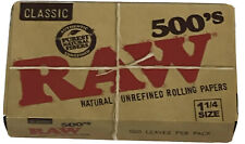 Raw Classic 500 Pack  Unrefined Rolling Papers *Free Shipping* picture