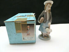 Lladro #5218 Autumn School Girl Holding Doll Porcelain Figurine / Statue picture