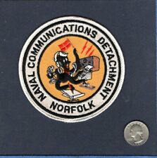 NAVAL Communication Detachment NAVTSA NAS NORFOLK US Navy Squadron Jacket Patch picture