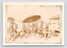 c1940s-50s Long Beach Bathers~Long Island~New York Vintage MCM Photo picture