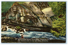 c1940's Section of the Natural Stone Bridge Pottersville New York NY Postcard picture