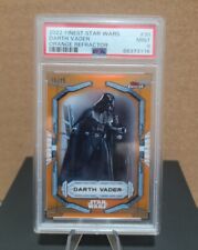 2022 Finest Star Wars Darth Vader Orange  Refractor 25/25 PSA 9  picture