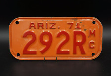 1971 Arizona MOTORCYCLE License Plate # 292R picture