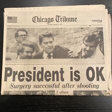 Original March 31, 1981 Chicago Tribune “President Reagan Shot” picture