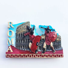 Italy Roma Colosseum Gladiators Travel Souvenir 3D Resin Fridge Magnet Craft picture
