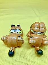 Pair Vintage Garfield Enesco figurines 