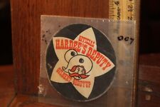 Vintage Official Hardee's Deputy Gilbert Giddyup Fabric Sticker  picture