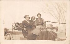 RPPC Three Women in a Horse & Buggy c1910 Photo Postcard picture