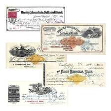 Vintage Colorado Bank Checks // 1800's Era // Set of 5 picture