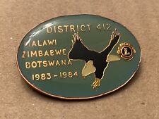 Vintage International Lions Club District 421 Malawi Zimbabwe Botswana Pin L7 picture