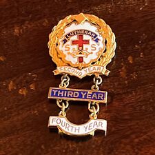 Older Lutheran-Reformed Sunday School Pin With Two Ladder Pendants picture