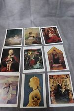 Lot Of 9 Vintage Various Artists Women's Portraits 1400s-1930s Post Cards Unpost picture