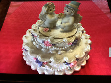 Dreamsicles BRIDE & GROOM on spinning musical wedding cake “AS TIME GOES BY” picture