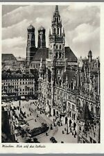 Postcard RPPC München Blick Auf Das Rathairs Germany picture