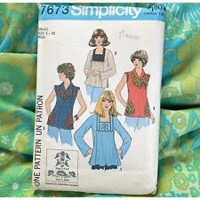 vintage 1976 sewing pattern, Simplicity 7673, pullover & transfer, size 8-10 picture