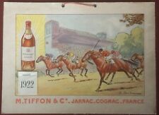 1922 French Cognac Advertising Calendar With Horse Racing Theme picture