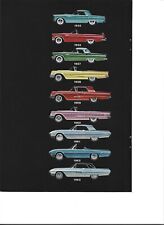 1963 Ford Thunderbird print ad, with 1962, 1961, 1960, 1959, 1958, 1957, 1956 picture
