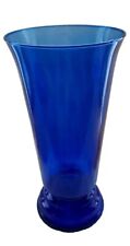 1980s Handblown Cobalt Vase over 14