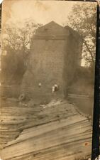 RPPC Early 1900s Lumber Mill and Cut Logs People Standing Unposted picture