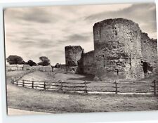 Postcard North Wall and Ditch of the Inner Bailey Pevensey Castle England picture