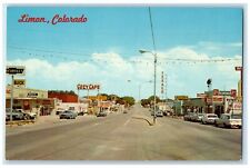 c1950's Hub City Highway Classic Cars Establishments Limon Colorado CO Postcard picture