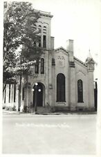 Vintage 1951 Marshall,  Michigan BAPTIST CHURCH IN TOWN  Postcard RPPC picture