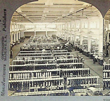 Rubber Boots Shoes Factory Akron Ohio Photograph Keystone Stereoview Card picture