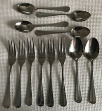 12 pc Post Road Stainless Northland Korea Forks Teaspoons Place Spoons picture