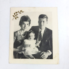 Signed JFK John F. Kennedy Jacqueline and Caroline Photo Christmas Card Senator picture